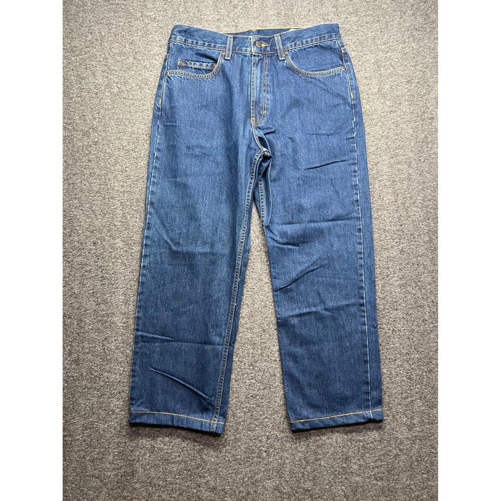 Kirkland Jeans Mens 32x30 Blue Signature Fits 33x27 Denim Straight Leg 1230032